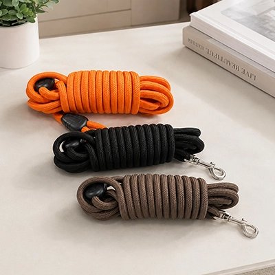Longe pour Chien orange noir marron
